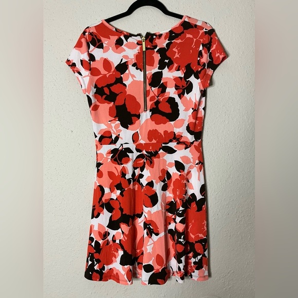 Michele Red and Black Flutter Sleeve Sundress floral - Picture 2 of 3
